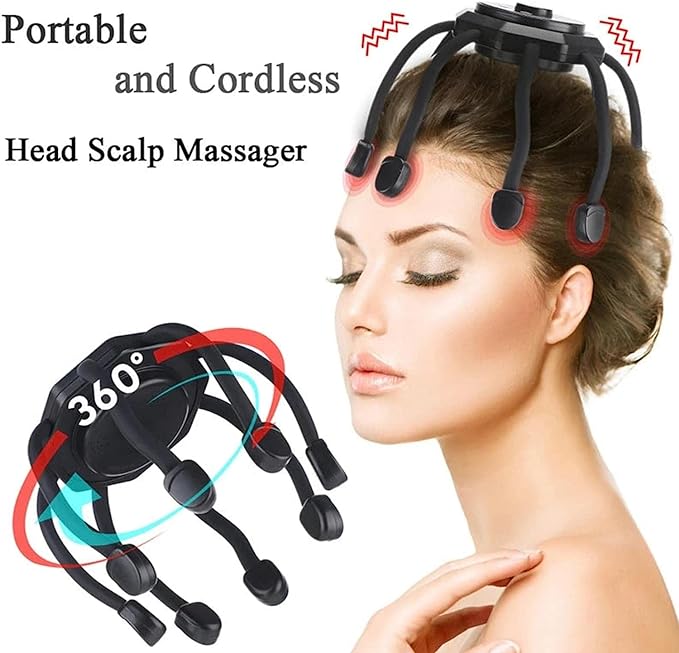 360° Bliss: استمتع بالاسترخاء مع جهاز تدليك الرأس Ultra Head Massager الخاص بنا