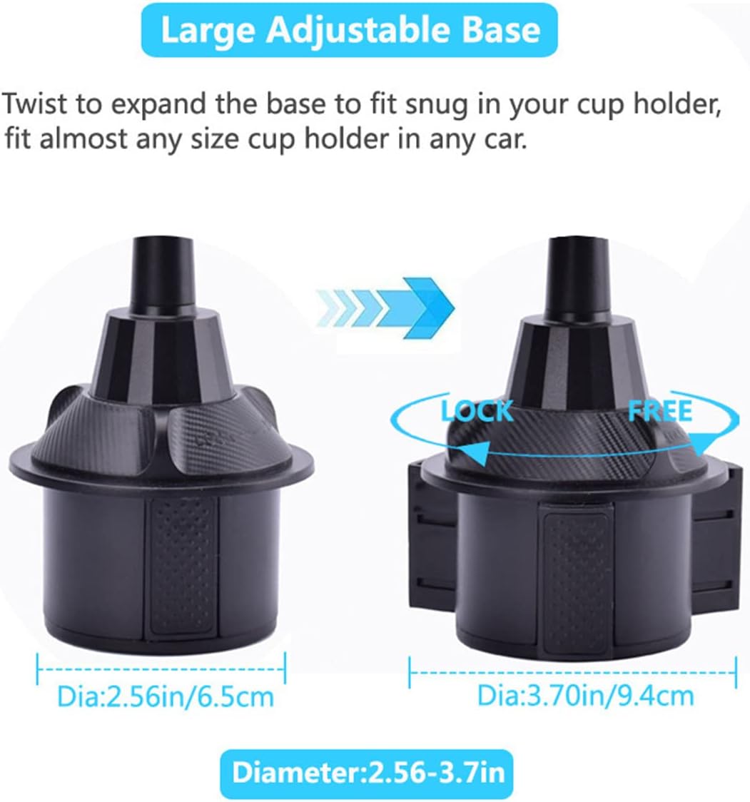 Multi-Function Car Cup Holder with Food Tray – 360° Rotating Phone & Drink Holder | Honesta KSA