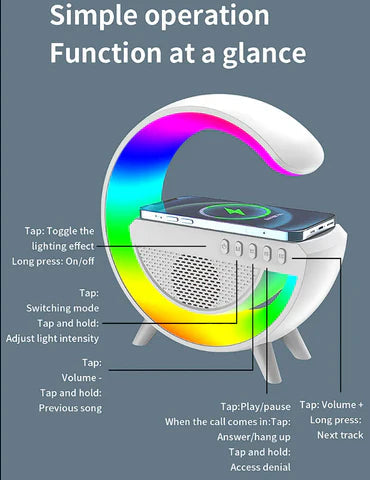 Led Wireless Charger Speaker