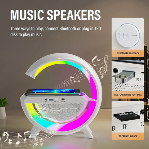 Led Wireless Charger Speaker